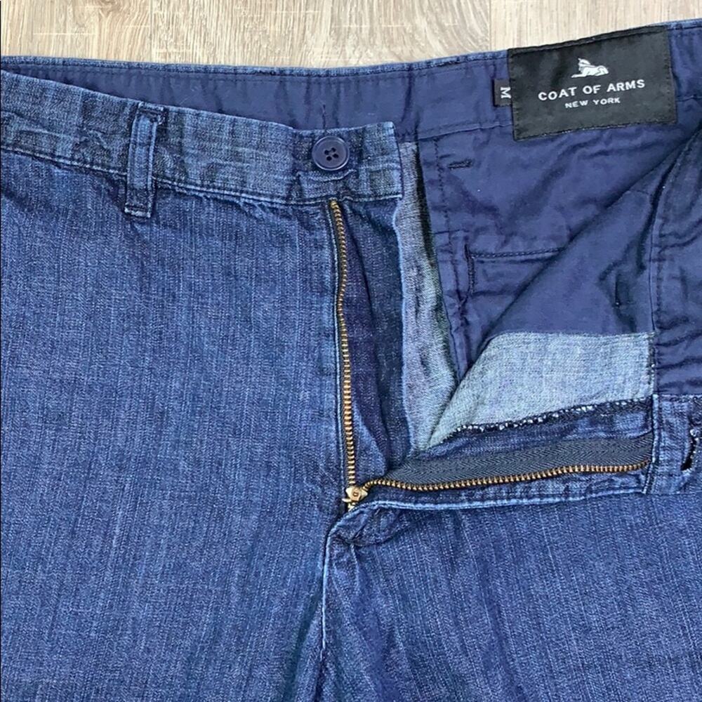 COAT OF ARMS Men's Blue Denim Bermuda Shorts with Pockets - Picture 5 of 9